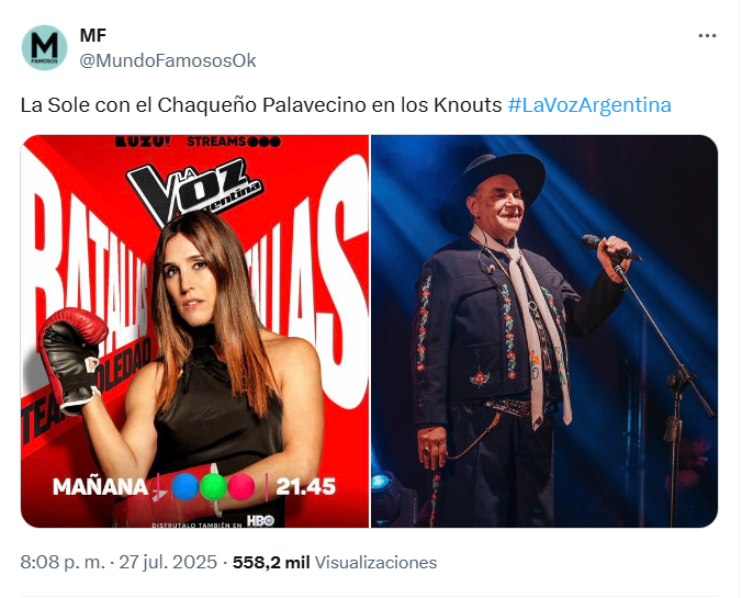 Por qué el Chaqueño Palavecino se aleja de los escenarios. El Chaqueño Palavecino en La Voz Argentina. Cuándo va a estar el Chaqueño en La Voz Argentina.